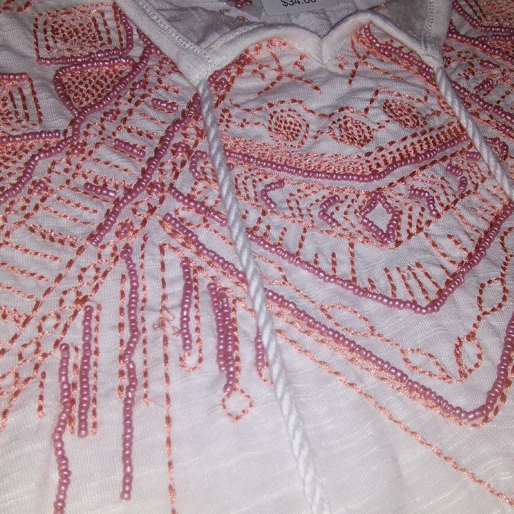 NWT Maurice's beaded bohemian top